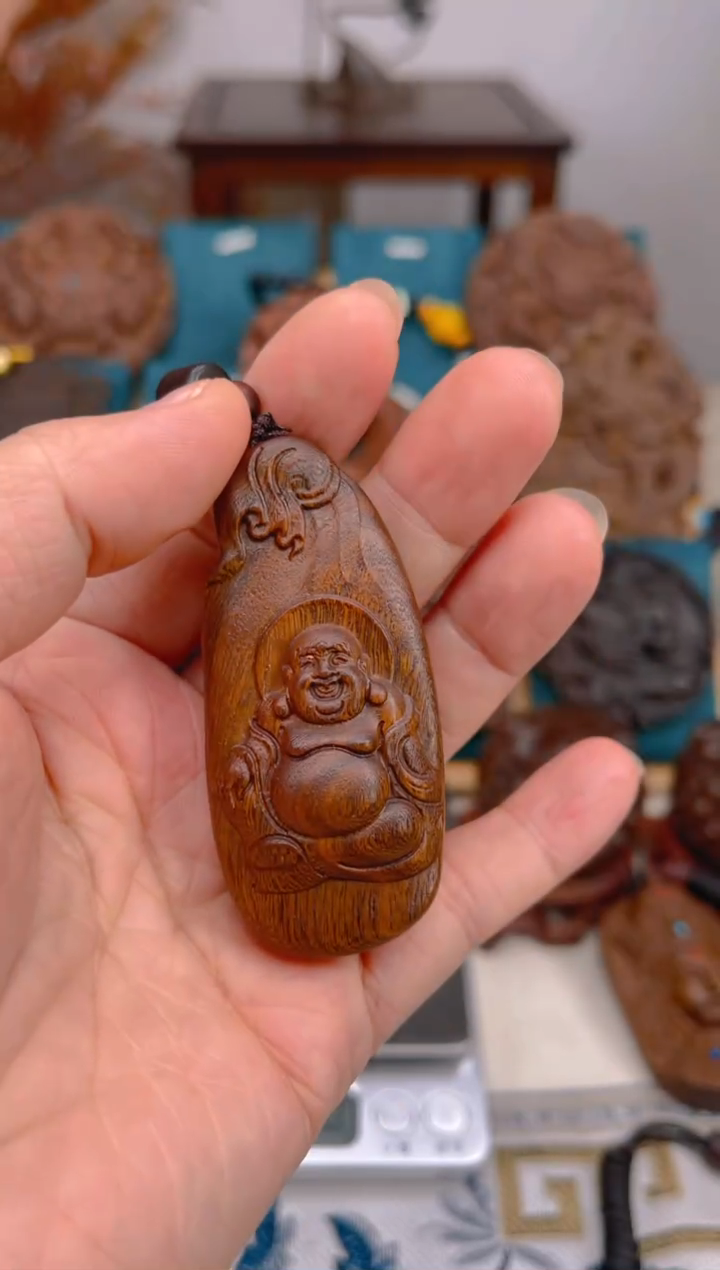 【闪购商品】香木木雕6.88米福利弥勒