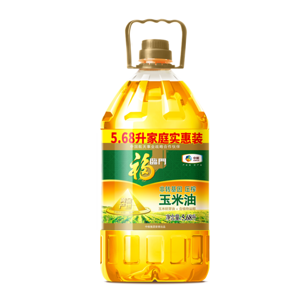 福临门非转基因黄金产地玉米油 5.68L