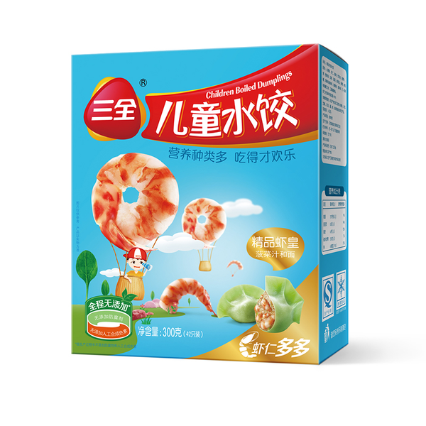 三全儿童精品虾皇水饺 300g