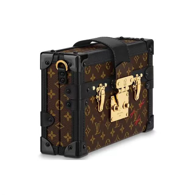 95新 LouisVuitton/路易威登 女款经典老花涂层皮革盒子包 M44199