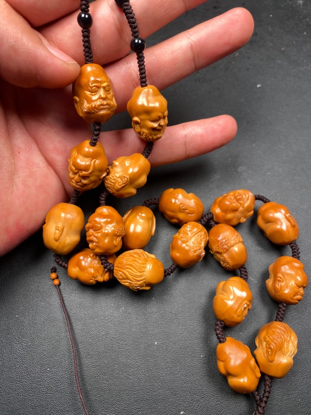 1.7美辰十八罗汉脖挂纯手工美辰老师本人本工精品橄榄核脖挂