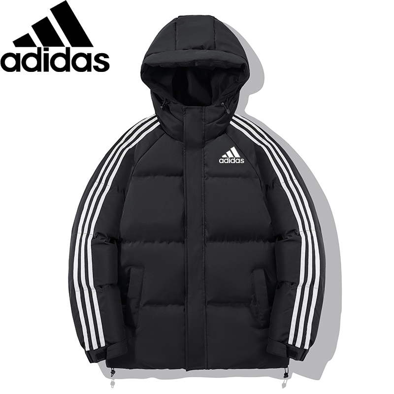 三叶草阿迪达斯潮流冬季休闲运动棉衣宽松运动连帽保暖棉服外套