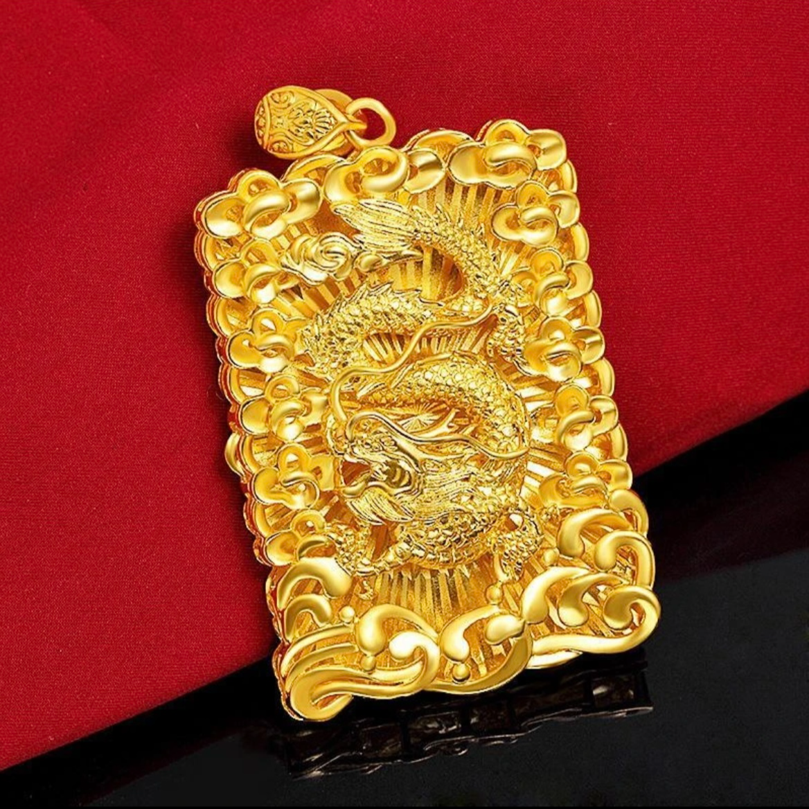 合金吊坠 合金材质【龙牌吊坠】时尚大气精美潮流素款项坠项坠金色