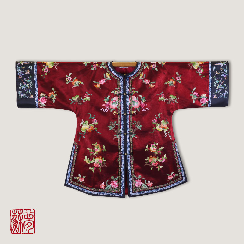 蘇夢锦绣东方手绣圆领对襟上衣福满四季中式刺绣长袖01031394