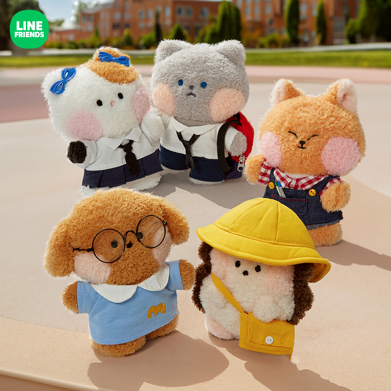 LINE FRIENDS new minini school系列变装玩偶娃衣DIY