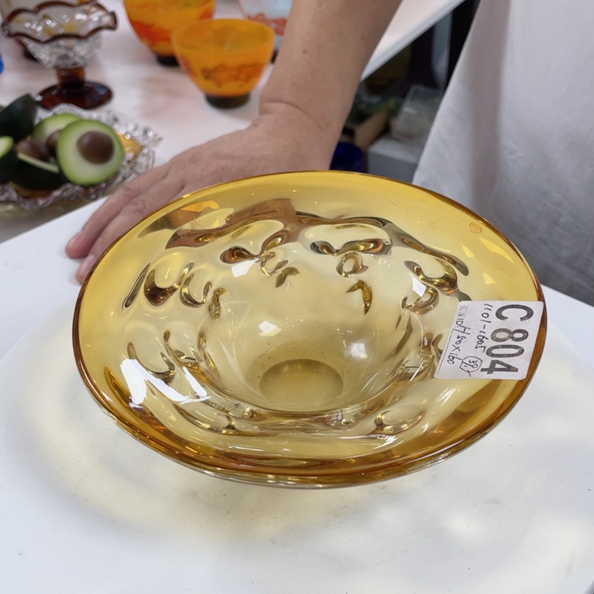 【闪购商品】手工艺术果盘直径16