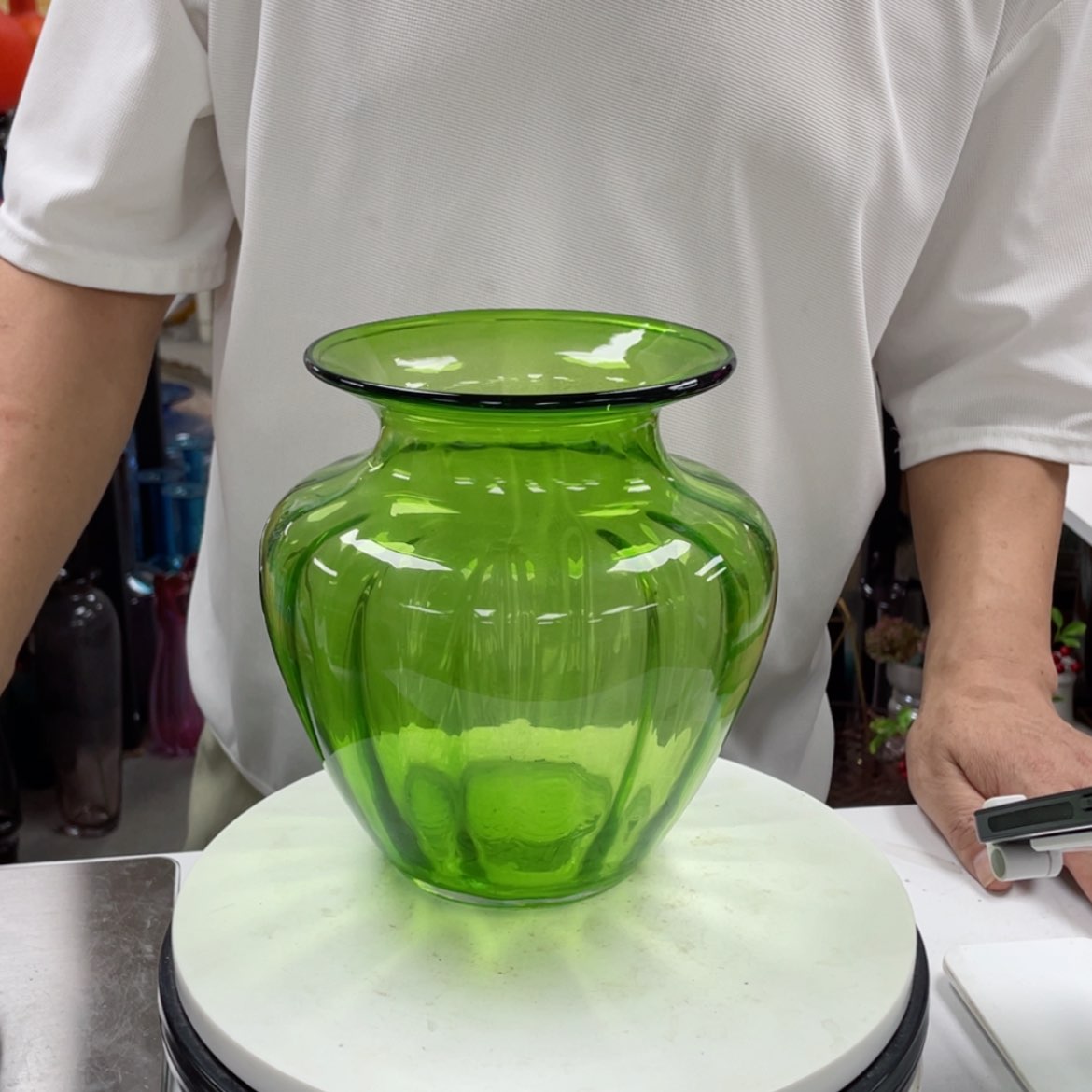 【闪购商品】手工艺术艺术花瓶高18