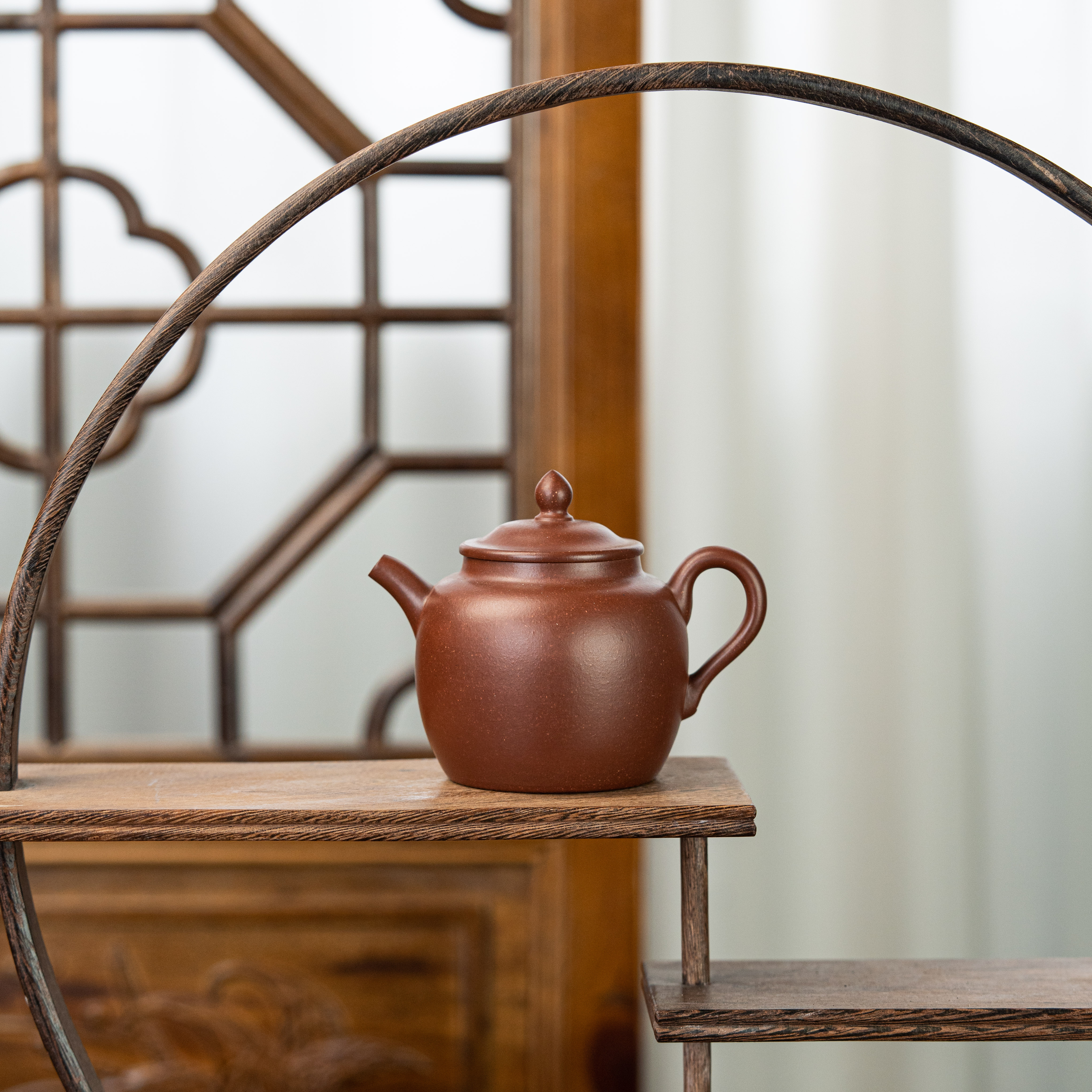 陈洁制 且闲式 底槽清 180CC家用紫砂茶壶