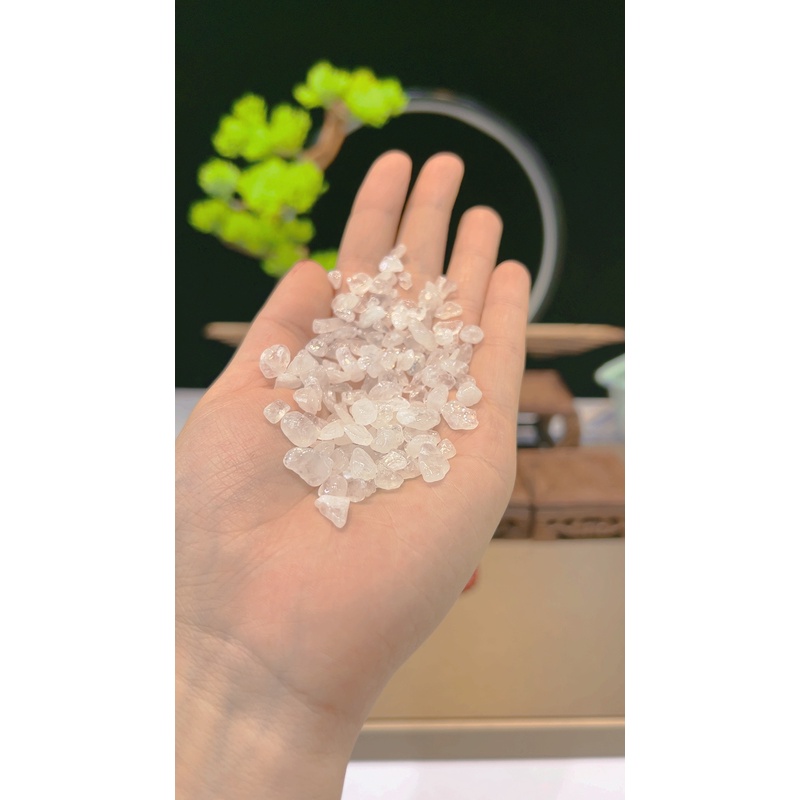 天然优质白水晶碎石水晶