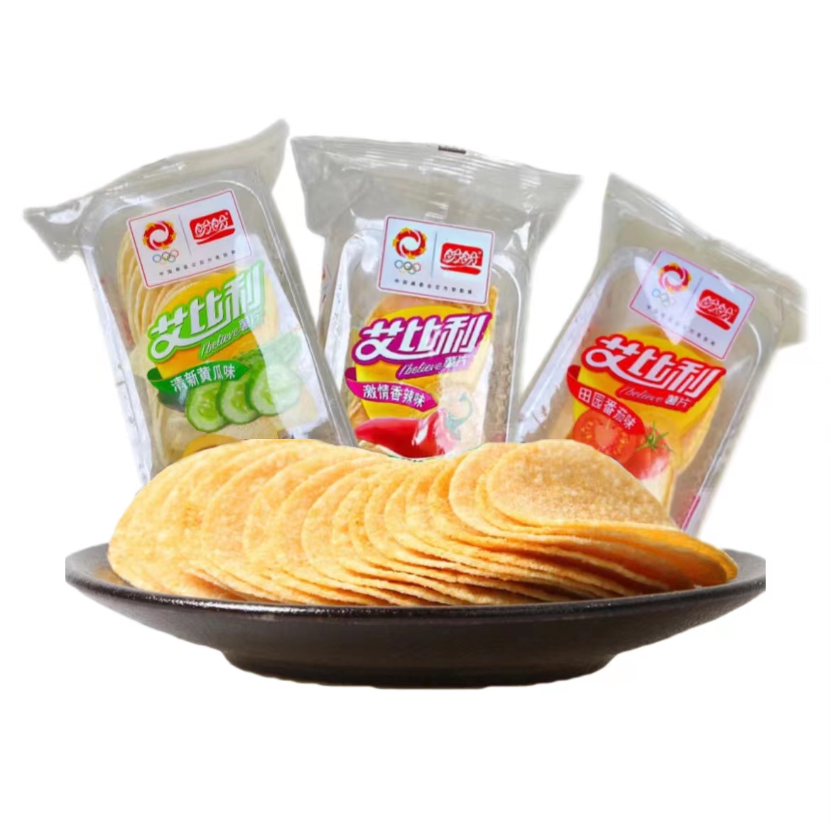 盼盼艾比利薯片散装番茄烧烤味休闲自选小吃零食组合膨化