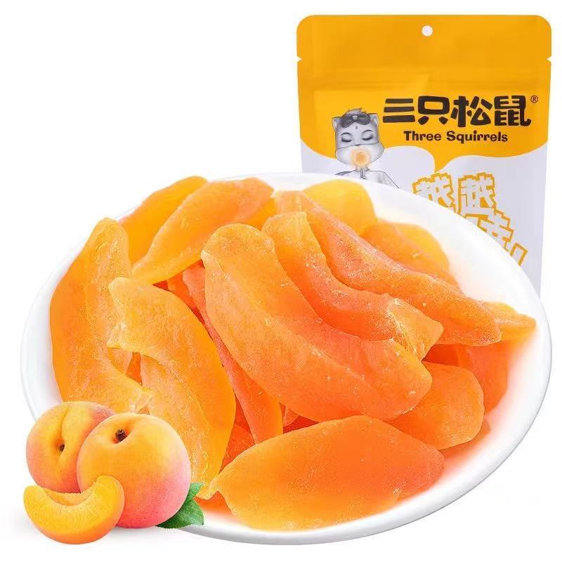 三只松鼠黄桃干106g/袋桃干果脯蜜饯果干零食小吃休闲食品办公