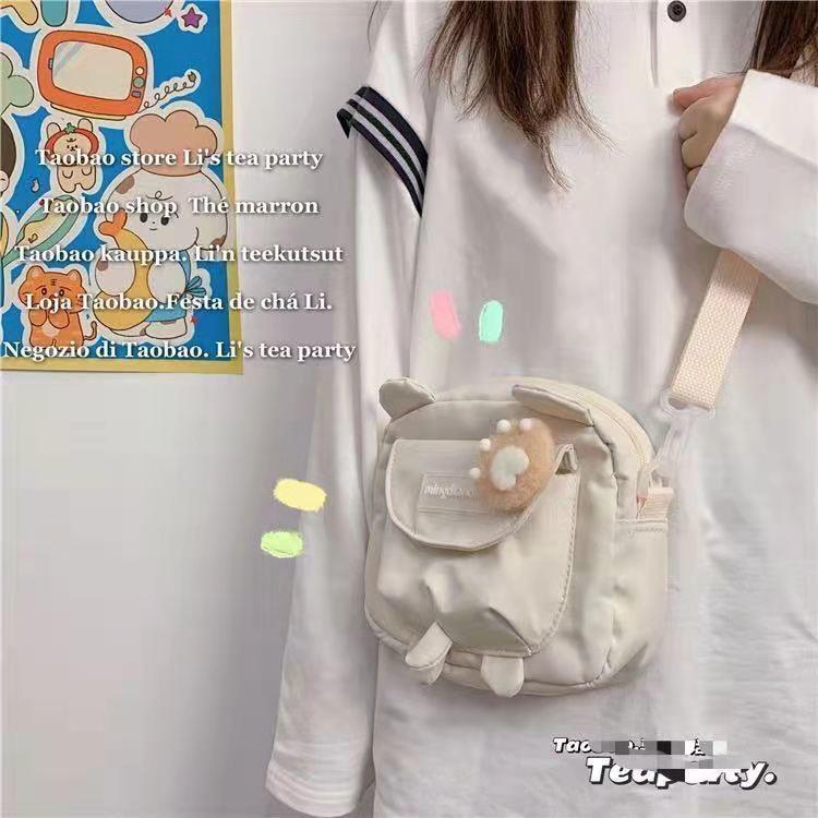 韩版ins日系原宿可爱古着感少女花斜跨可爱单肩包软妹学生A0040