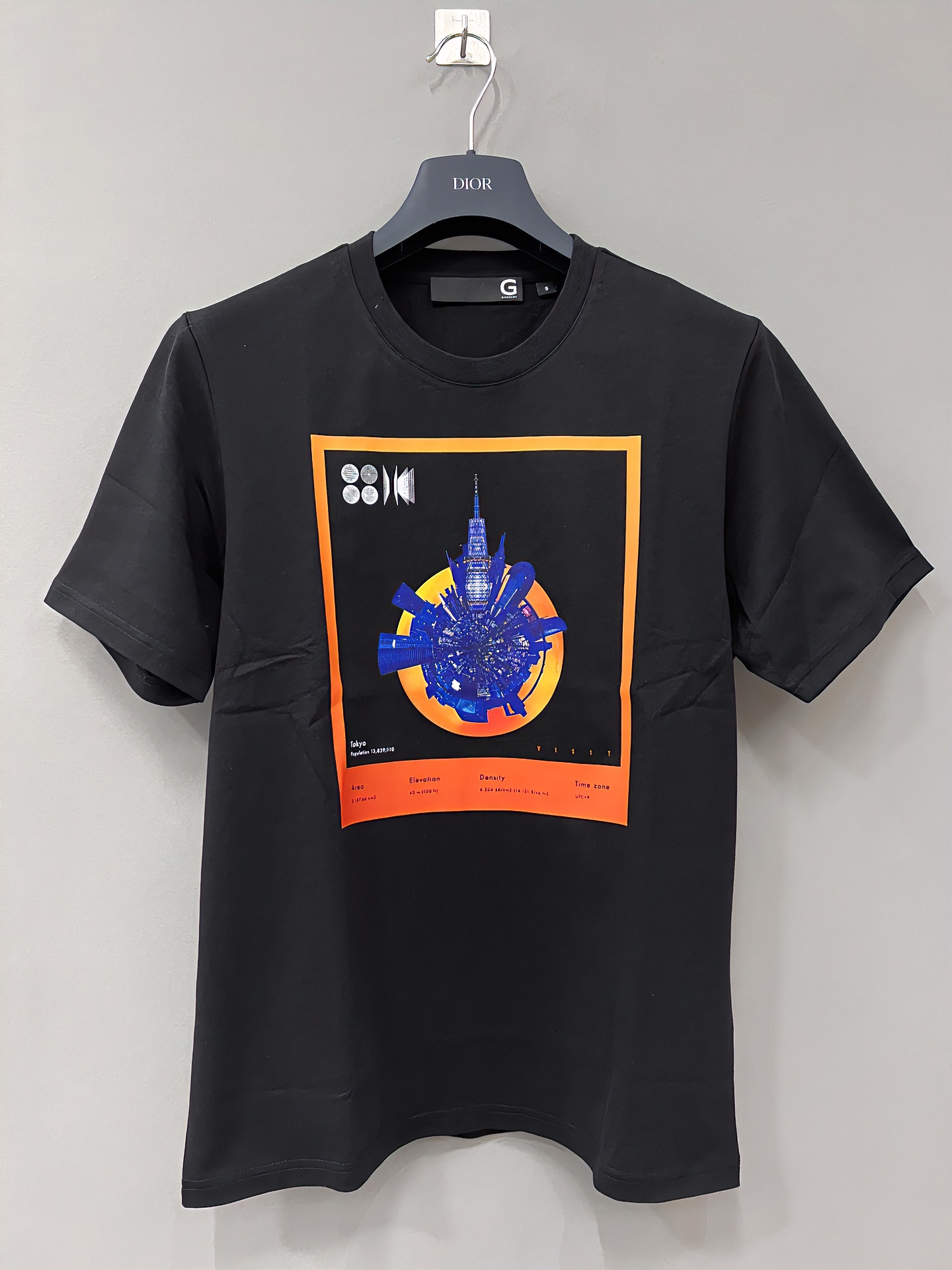 全新未使用 Givenchy/纪梵希 小G男款圆领印花男士短袖T恤101678
