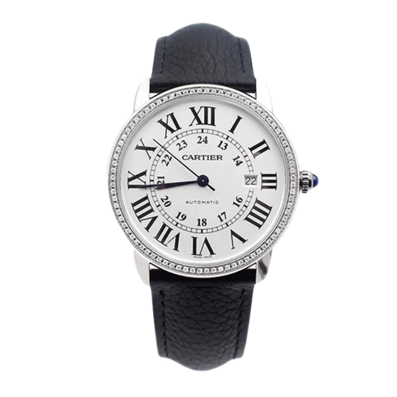 99新 Cartier/卡地亚 大颂名品／伦敦／表径42mm／后镶钻/男表