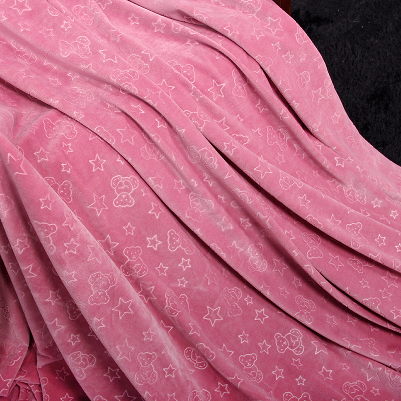 Fugari  超细密丝绒 被套200*230 星星小熊压花t045