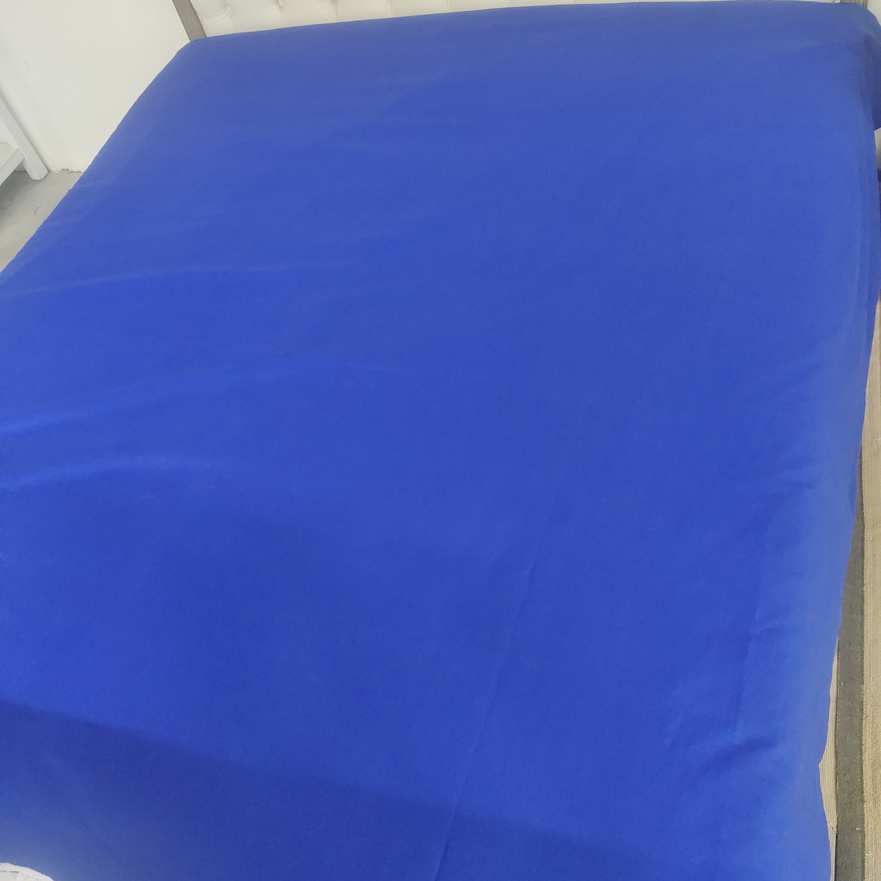 DZ027 纯色单人床单 2.0×2.4m蓝色麻质
