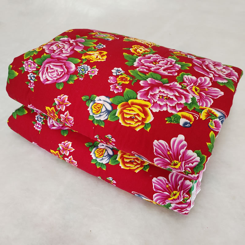 怀旧新娘被子老式手工结婚被东北花棉被复古风春秋单人纯棉花被罩