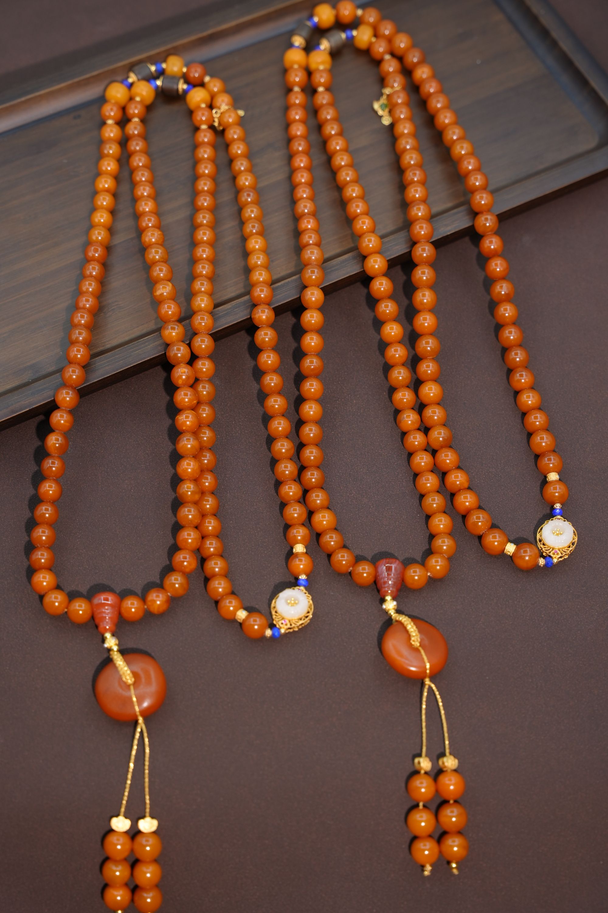 8+老蜡圆珠平安扣108项链YB49309901多样性发一件