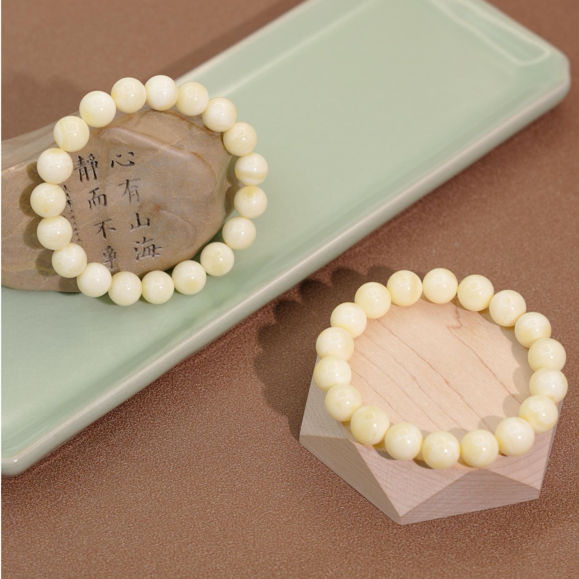 【圆圆专享】10+云端瓷白蜡圆珠手串多样性发一件-YB11079902