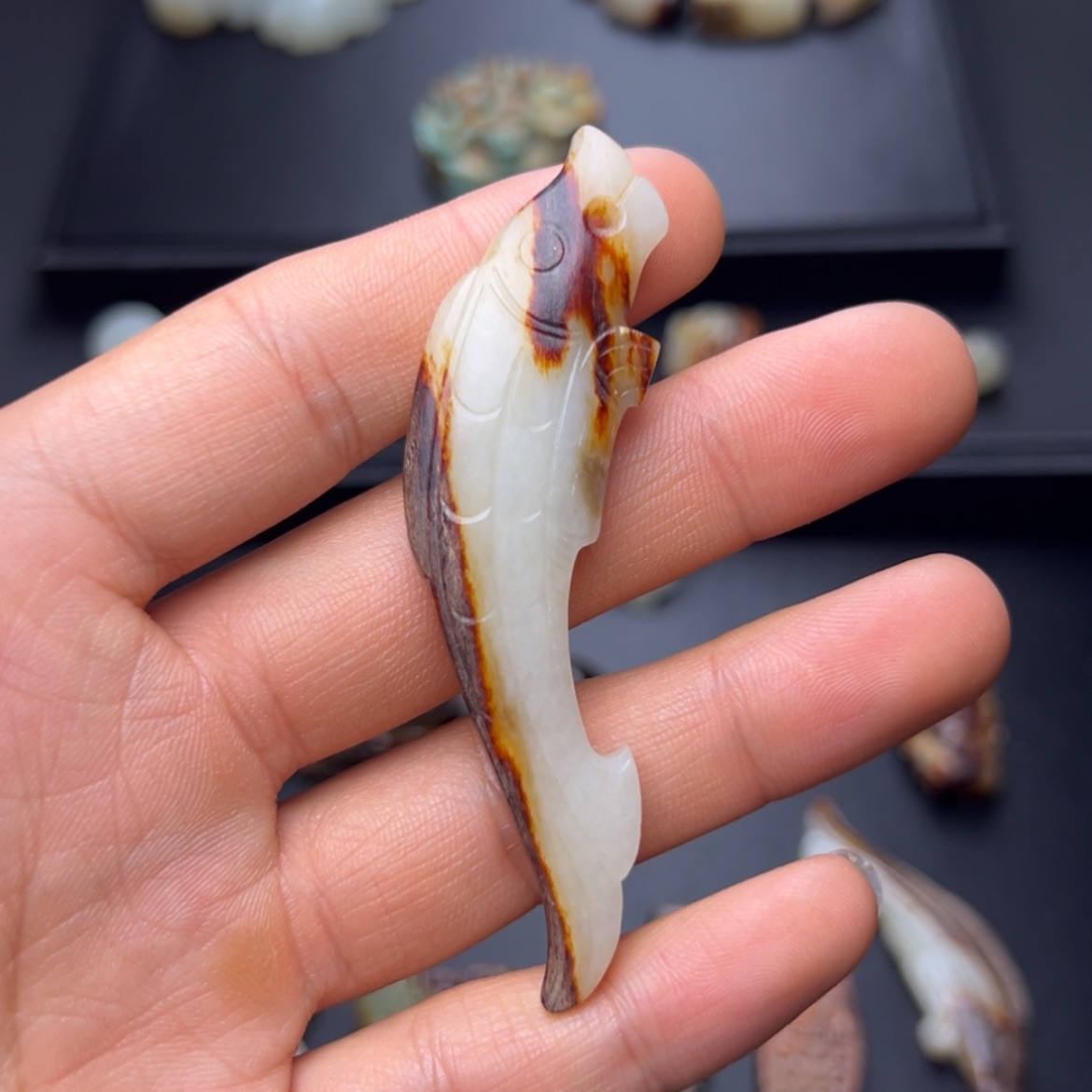 【闪购商品】和田玉（糖玉）颈饰未镶嵌红**鸽