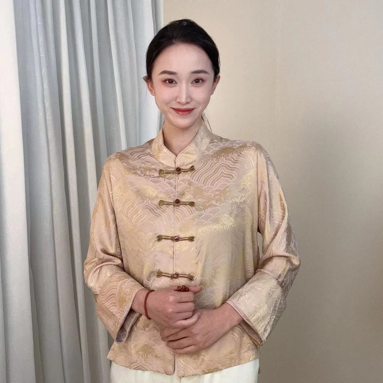 【江崖海水纹】2024夏季薄款新中式国风外套 ZH-158