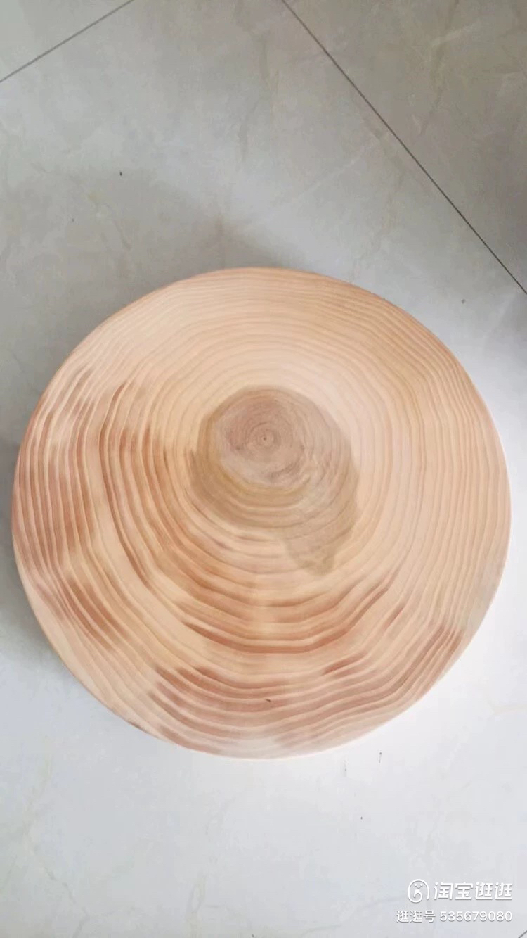 林隆记银杏砧板整木无拼接正圆家用加厚酒店商用案板切菜板剁肉