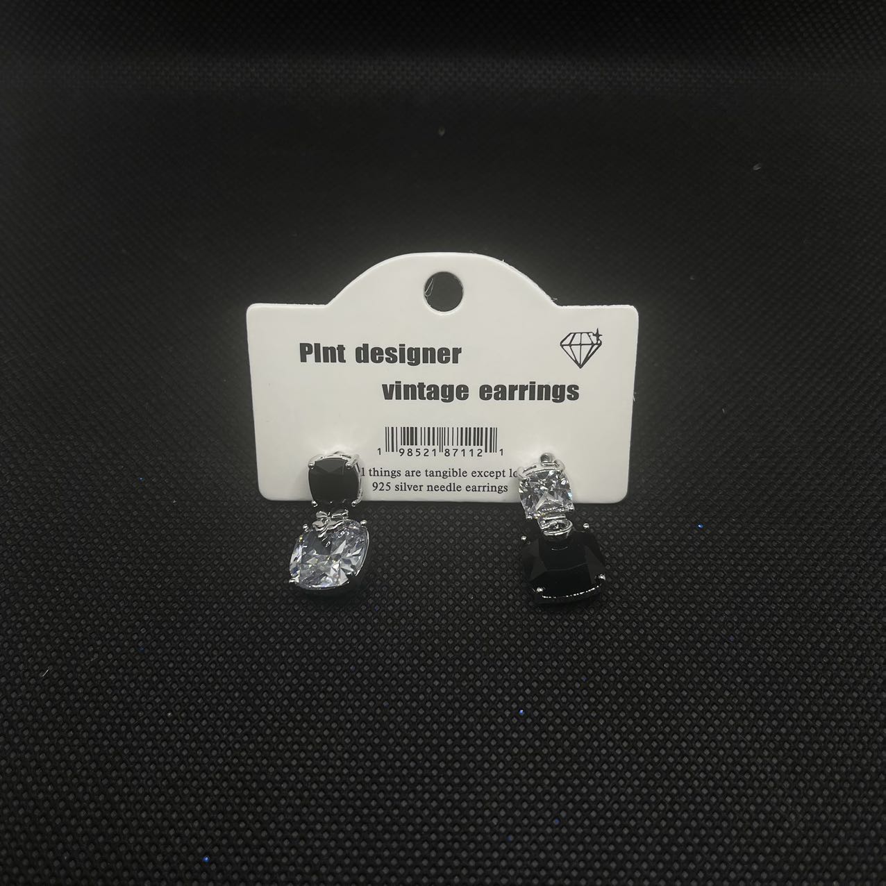 铜合金锆石耳饰 疆妹子黑色锆石轻奢耳饰时尚集合