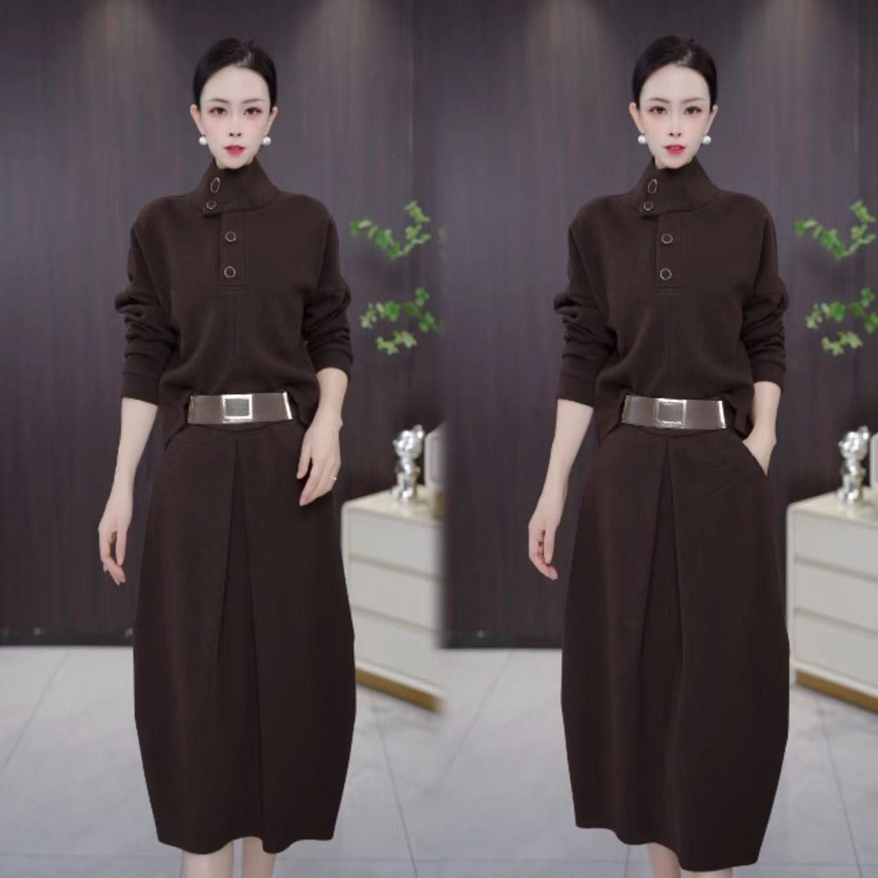 【两件套】秋季时尚新品 气质轻奢套装