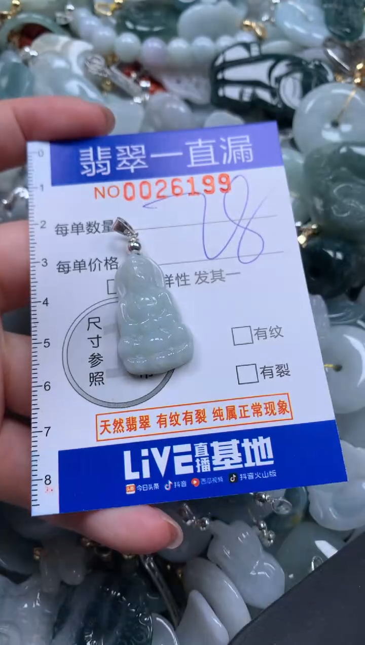 【闪购商品】翡翠颈饰未镶嵌26199配绳子