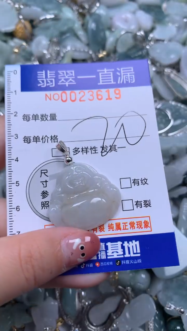 【闪购商品】翡翠颈饰未镶嵌23619配绳子
