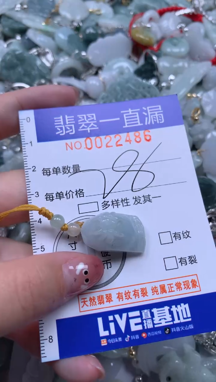 【闪购商品】翡翠颈饰未镶嵌22486配绳子