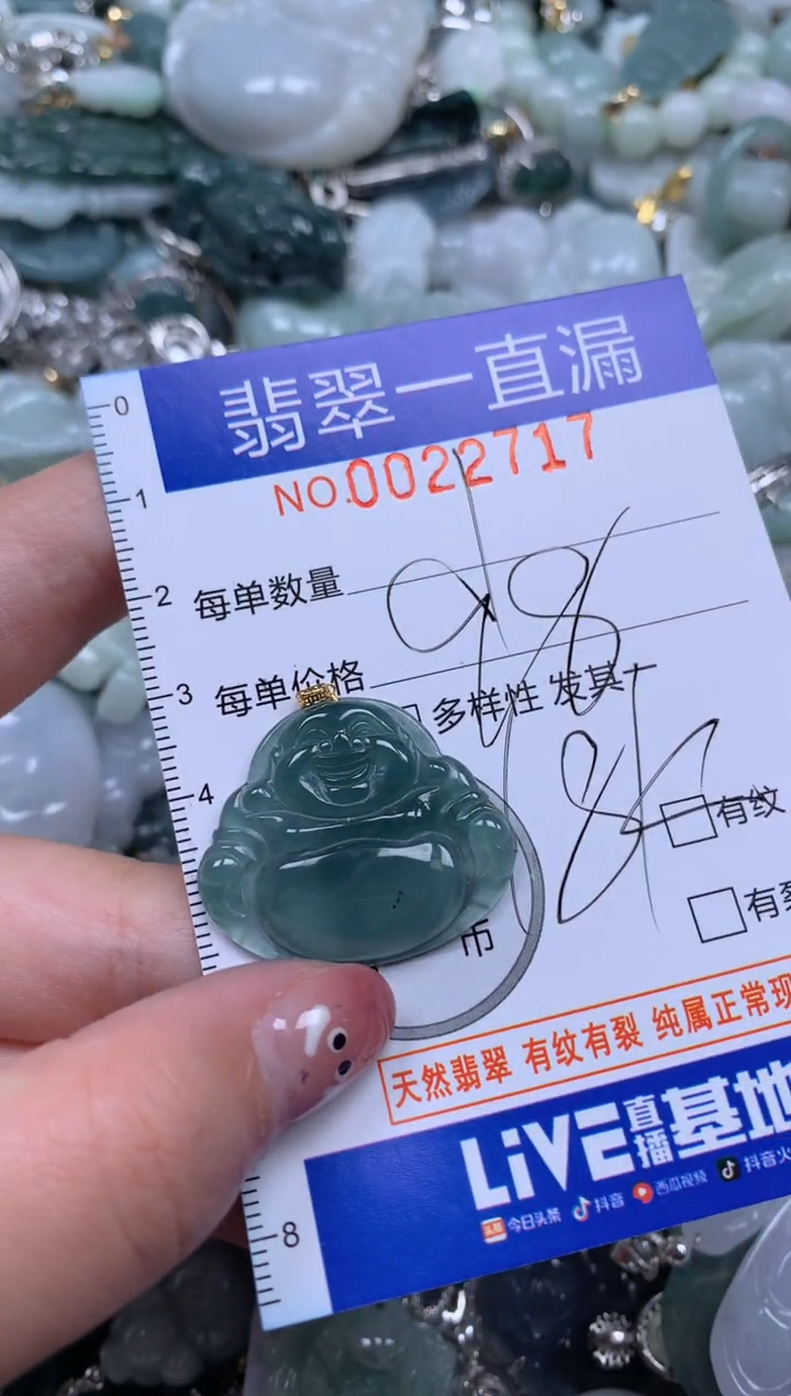 【闪购商品】翡翠颈饰未镶嵌22717配绳子
