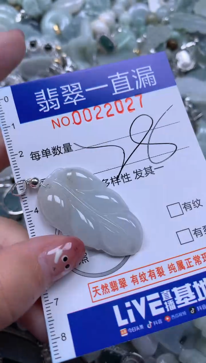 【闪购商品】翡翠颈饰未镶嵌22027配绳子