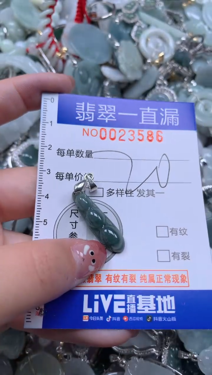 【闪购商品】翡翠颈饰未镶嵌23586配绳子