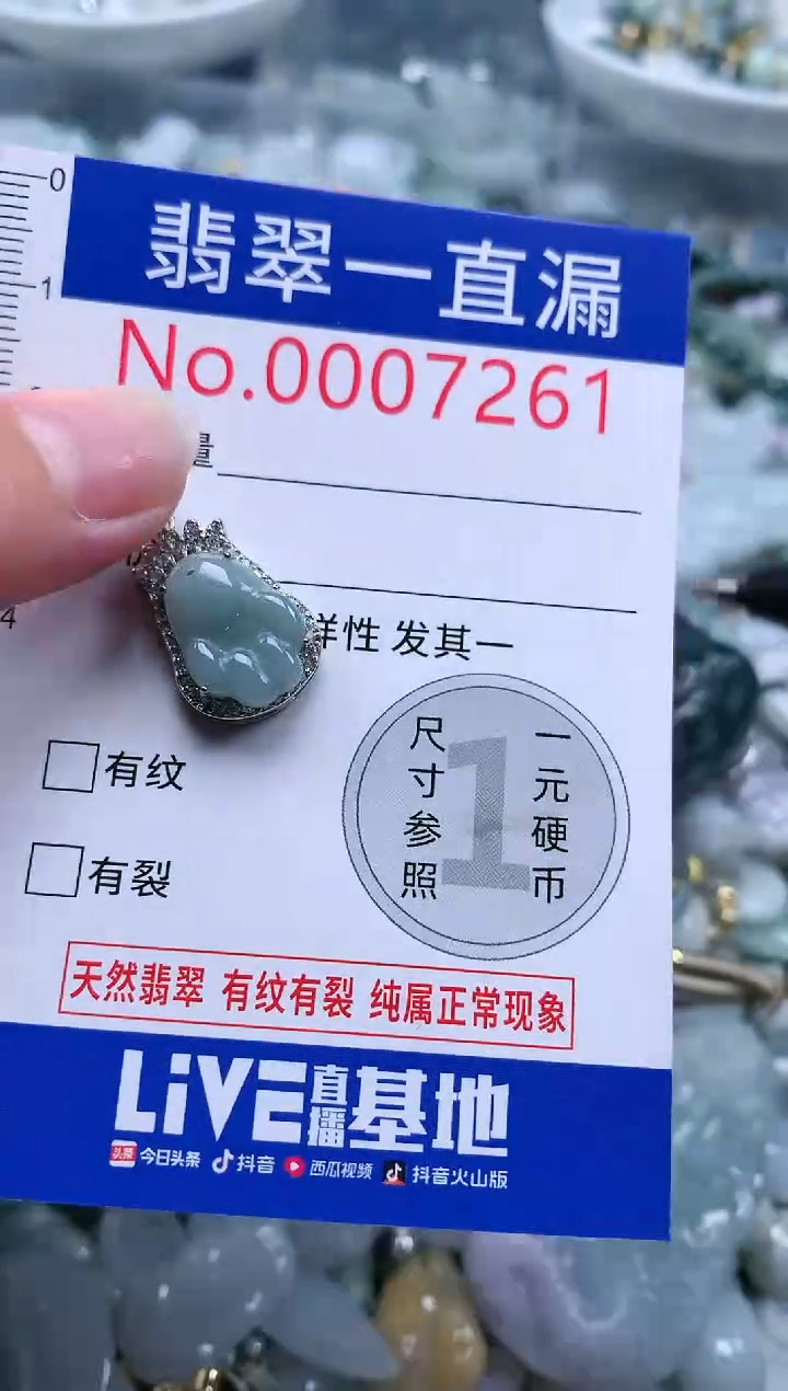 【闪购商品】翡翠吊坠(不含链)未镶嵌7261