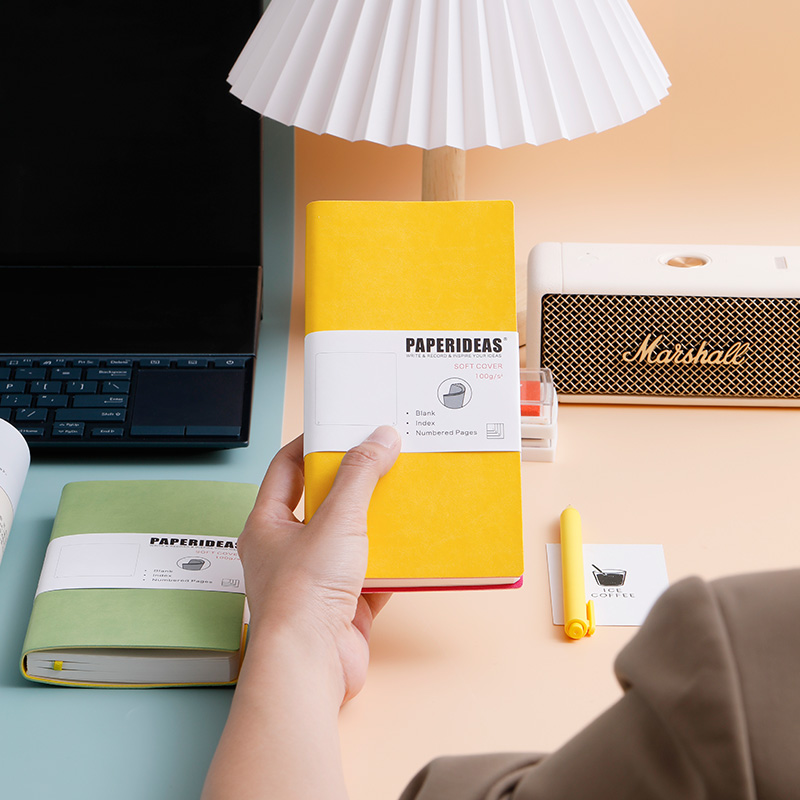 PAPERIDEAS软面页码48K手帐笔记本便携高颜值点阵简约小巧日记本