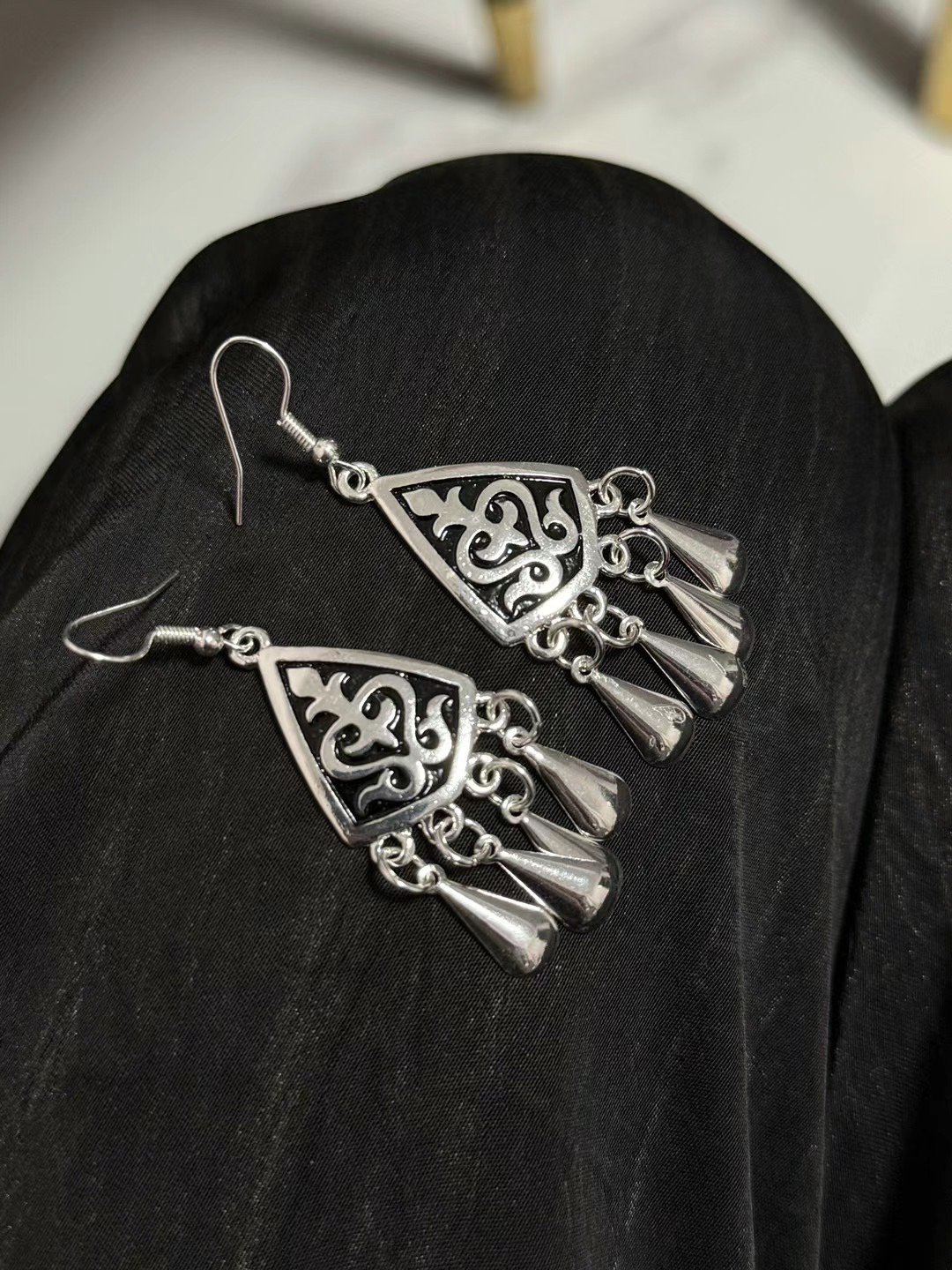 铜合金耳饰 DanaKez铜合金镀银民族风耳环 轻款