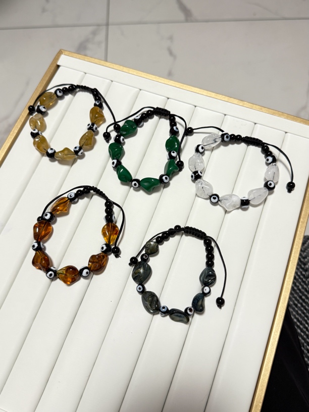 非金属树脂手链 DanaKez不规则幸运珠子手链