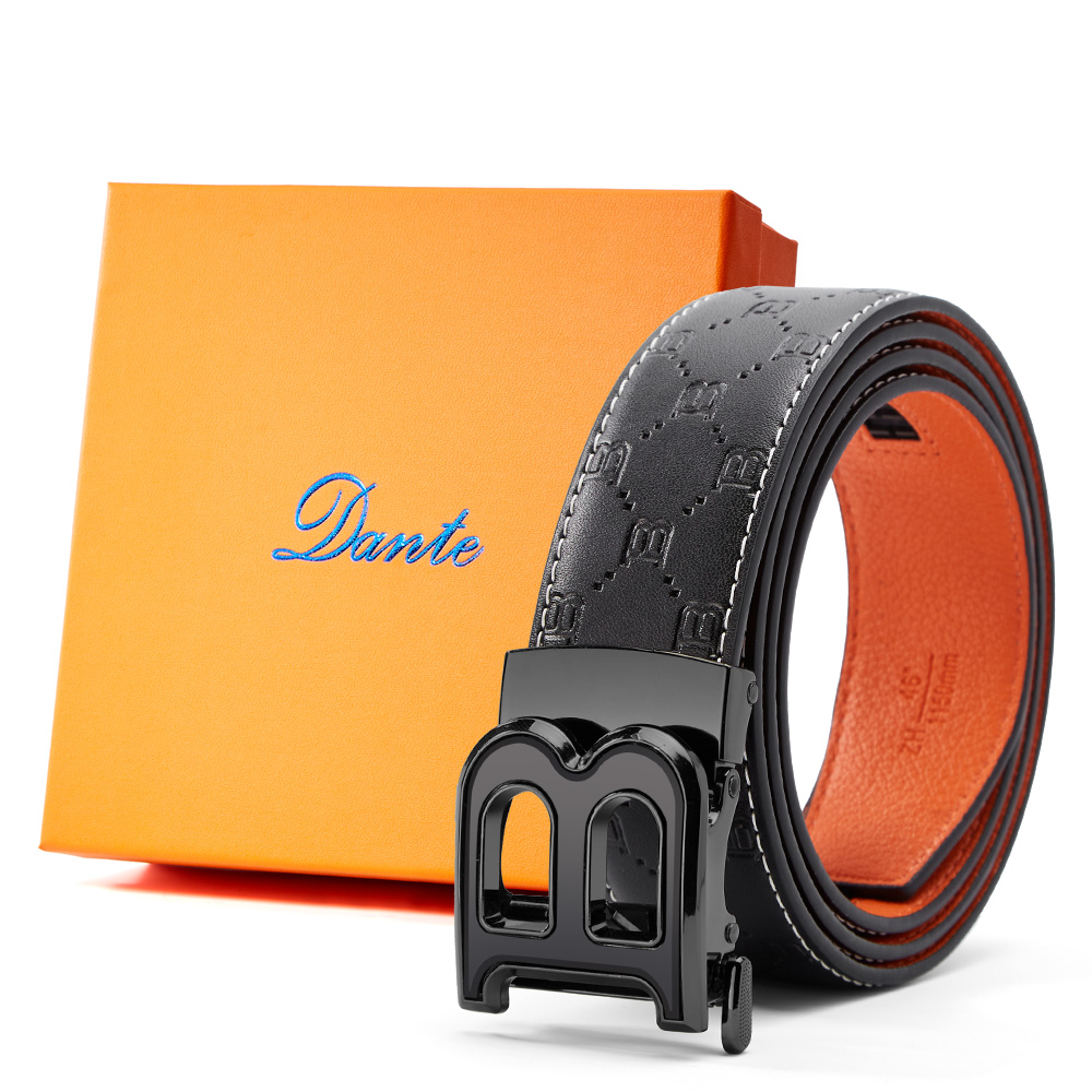 Dante丹迪真牛皮腰带自动扣-送礼盒[注意礼盒随机发]-SC
