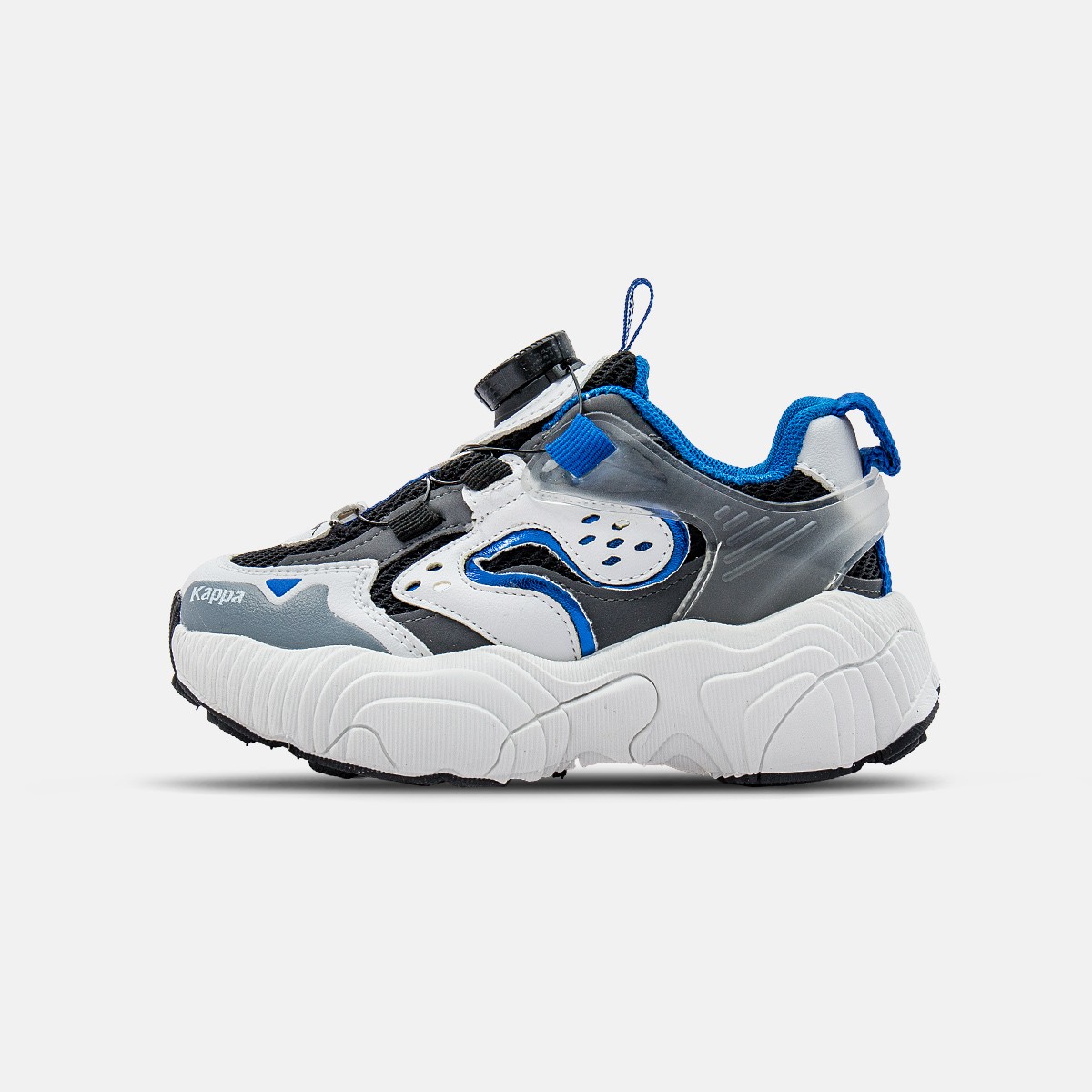 Kappa Kids卡帕2023春秋新款童鞋网面透气耐磨中大童旋钮扣运动鞋
