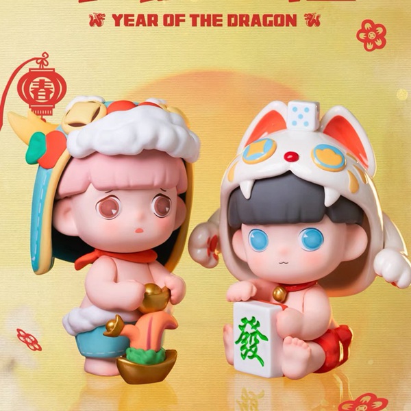 【M默认拆盒】瓜弟新年限定年在一起系列 钱多多爱潮玩盲盒