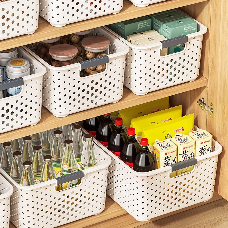 优勤收纳盒杂物收纳筐橱柜零食玩具收纳箱家用厨房塑料储物整理盒