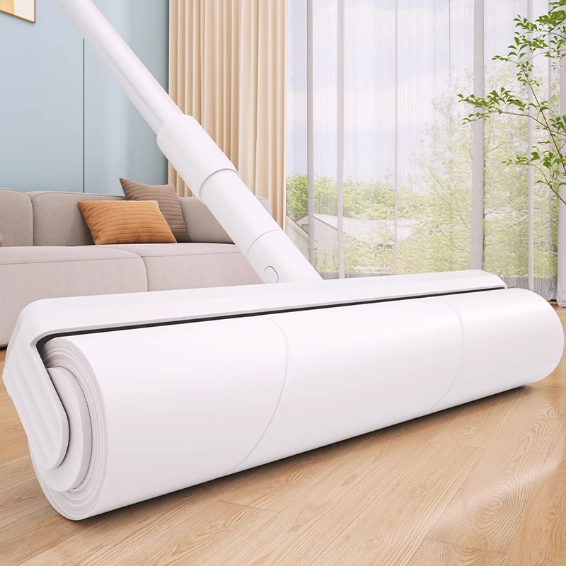 优勤粘毛器滚筒长杆滚刷大号粘纸床上沾毛器地板吸头发神器可撕纸