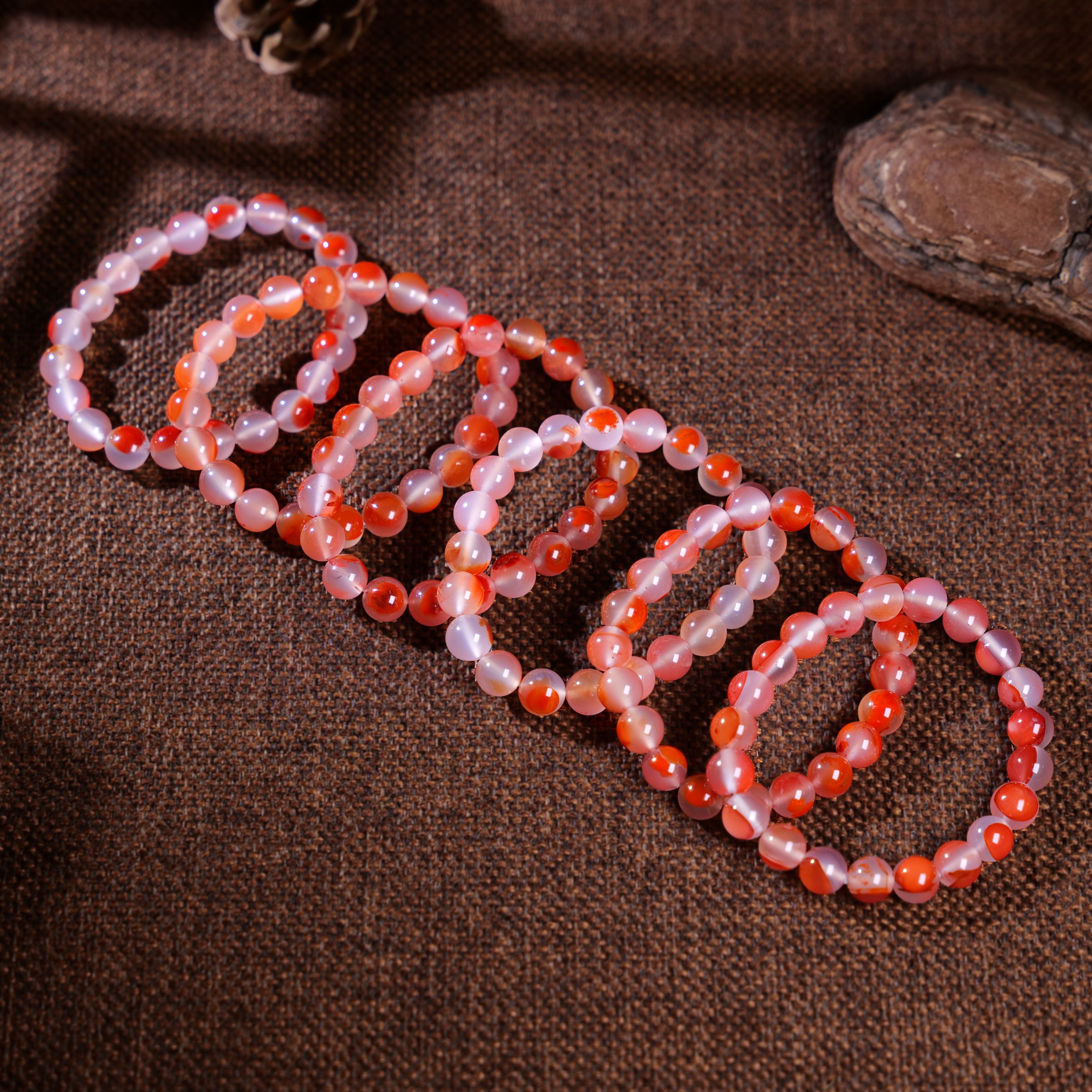 【小雨来了】9mm南红鸿运当头手串 南红手链 多样性发一件