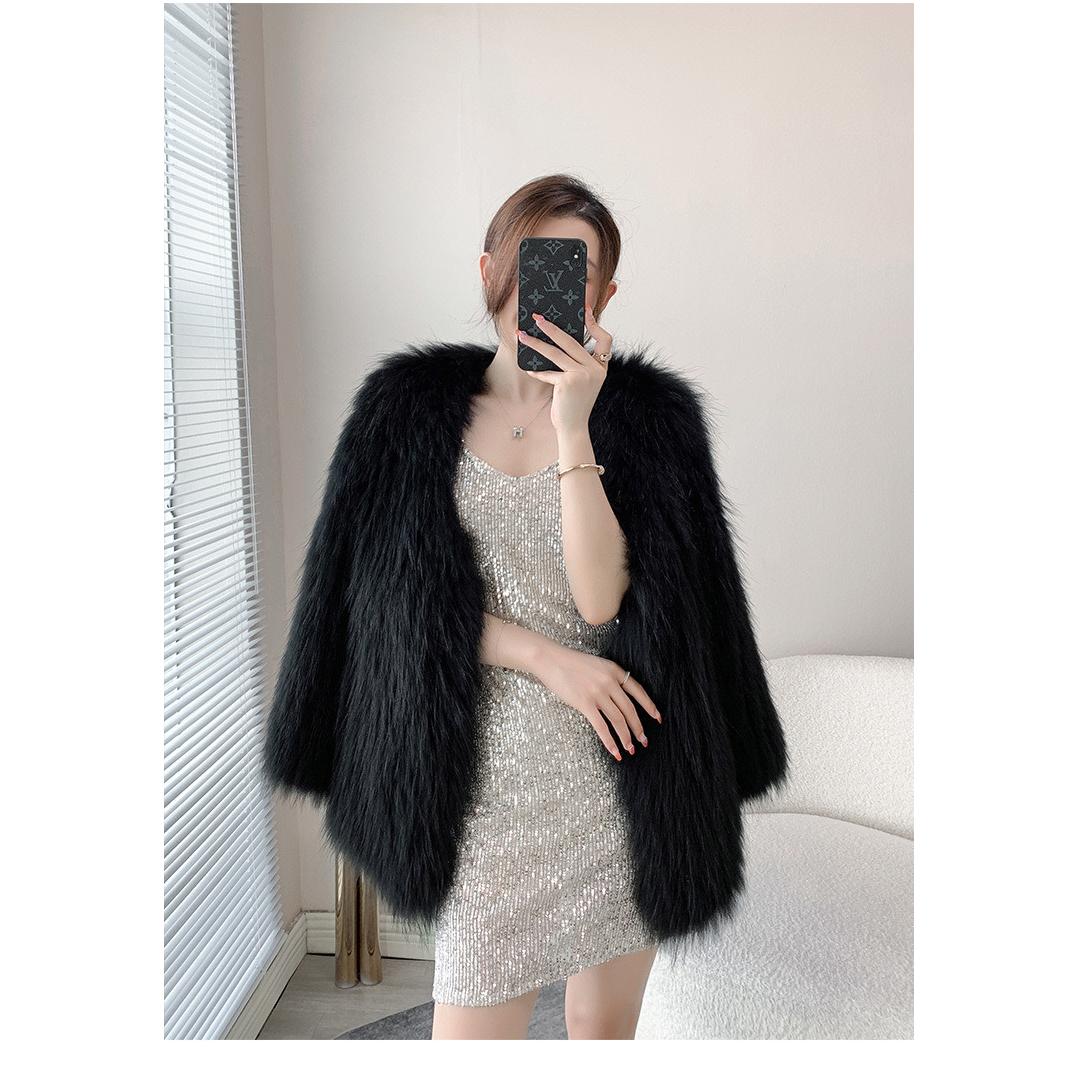 白貉双面编织特密特厚反季爆款洋气秋冬新款韩版衣长70-60气质款