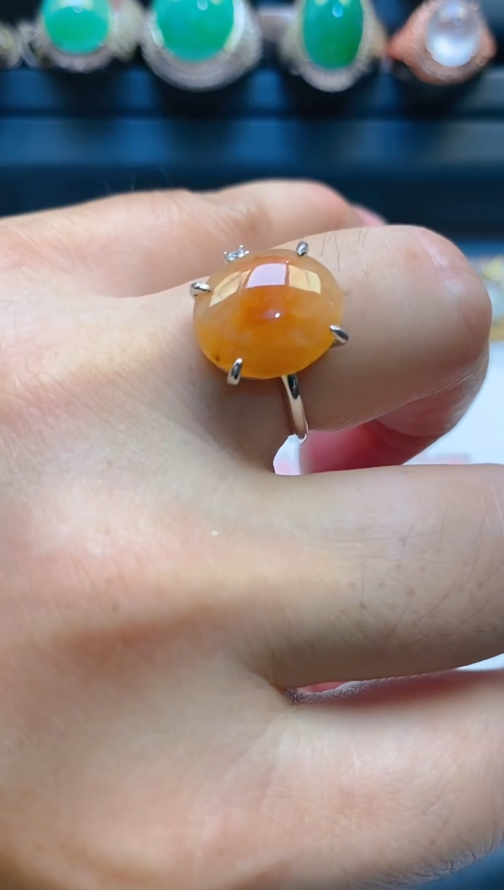 【闪购商品】翡翠耳饰银S925镶嵌天然A货翡翠