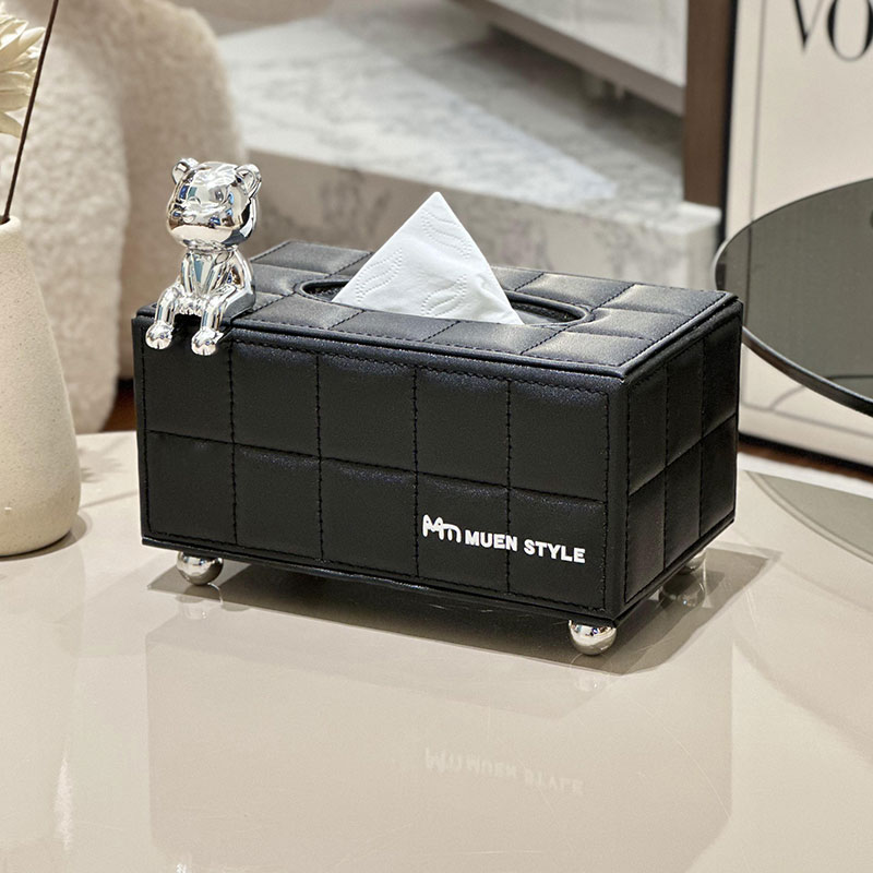 桌面纸巾盒高档皮革抽纸盒家用客厅茶几收纳盒餐厅创意纸抽盒新款