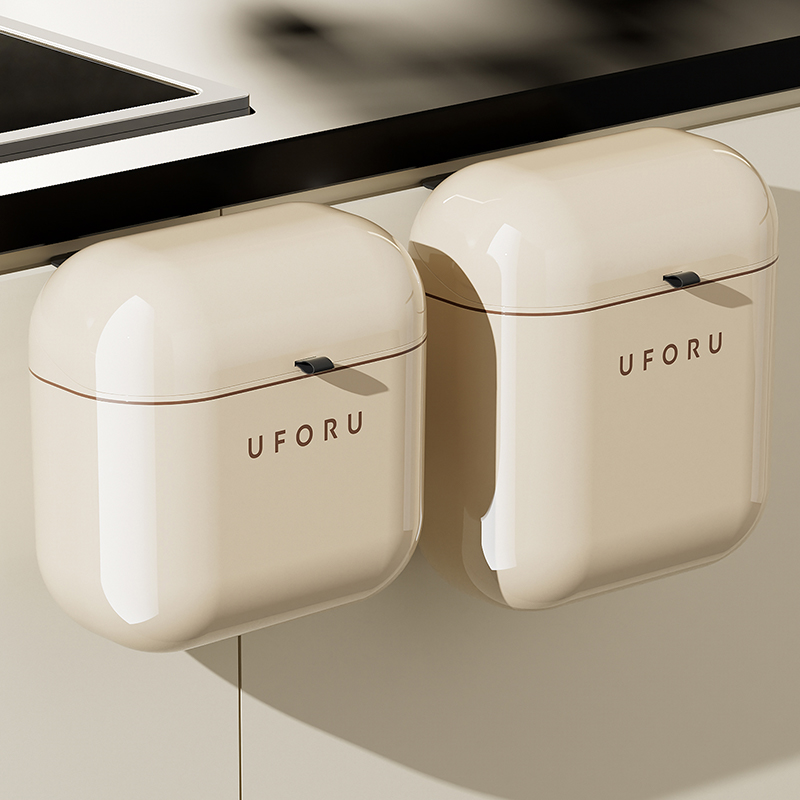 厨用垃圾桶家用壁挂大容量带盖厕所卫生间纸篓厨房厨余挂式收纳桶