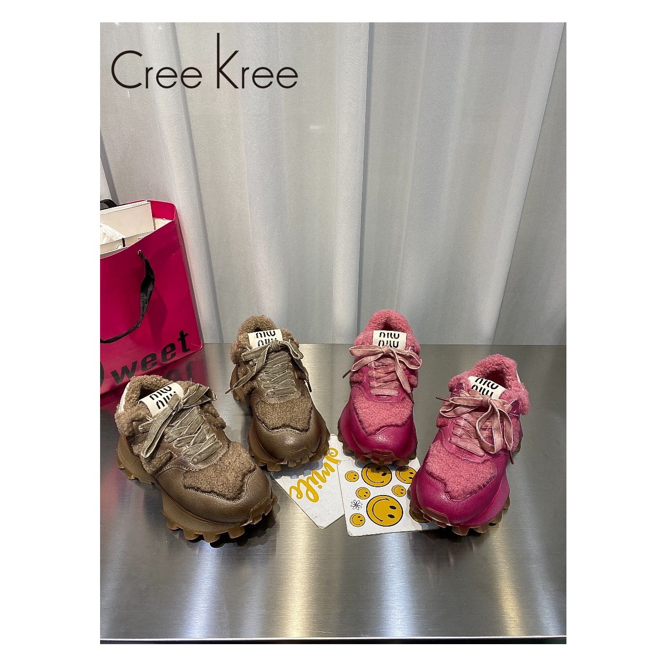 creekree西班牙Creekree行走的时尚厚底冬季休闲鞋CK1-YXNN2096