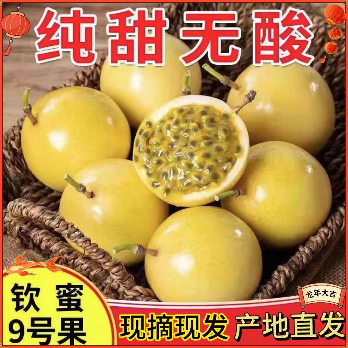 新鲜摘正宗福建黄金百香果当季水果纯甜饱满百香果1斤百香果大果
